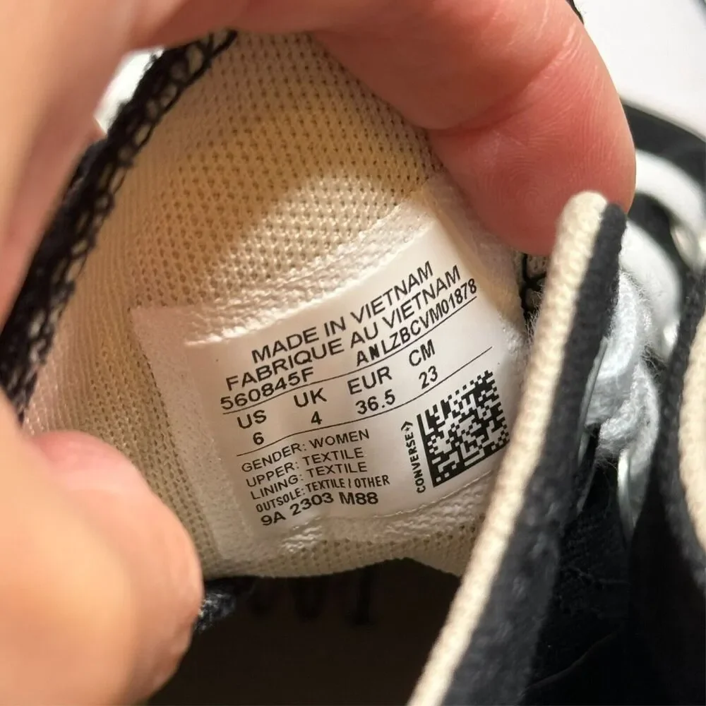 Converse Black and White High Top Sneakers - Picture 9 of 10